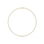 14K Solid Gold Lab Diamond Tennis Necklace, Yellow Gold
