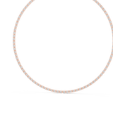 14K Solid Gold Lab Diamond Tennis Necklace, Rose Gold, view 2