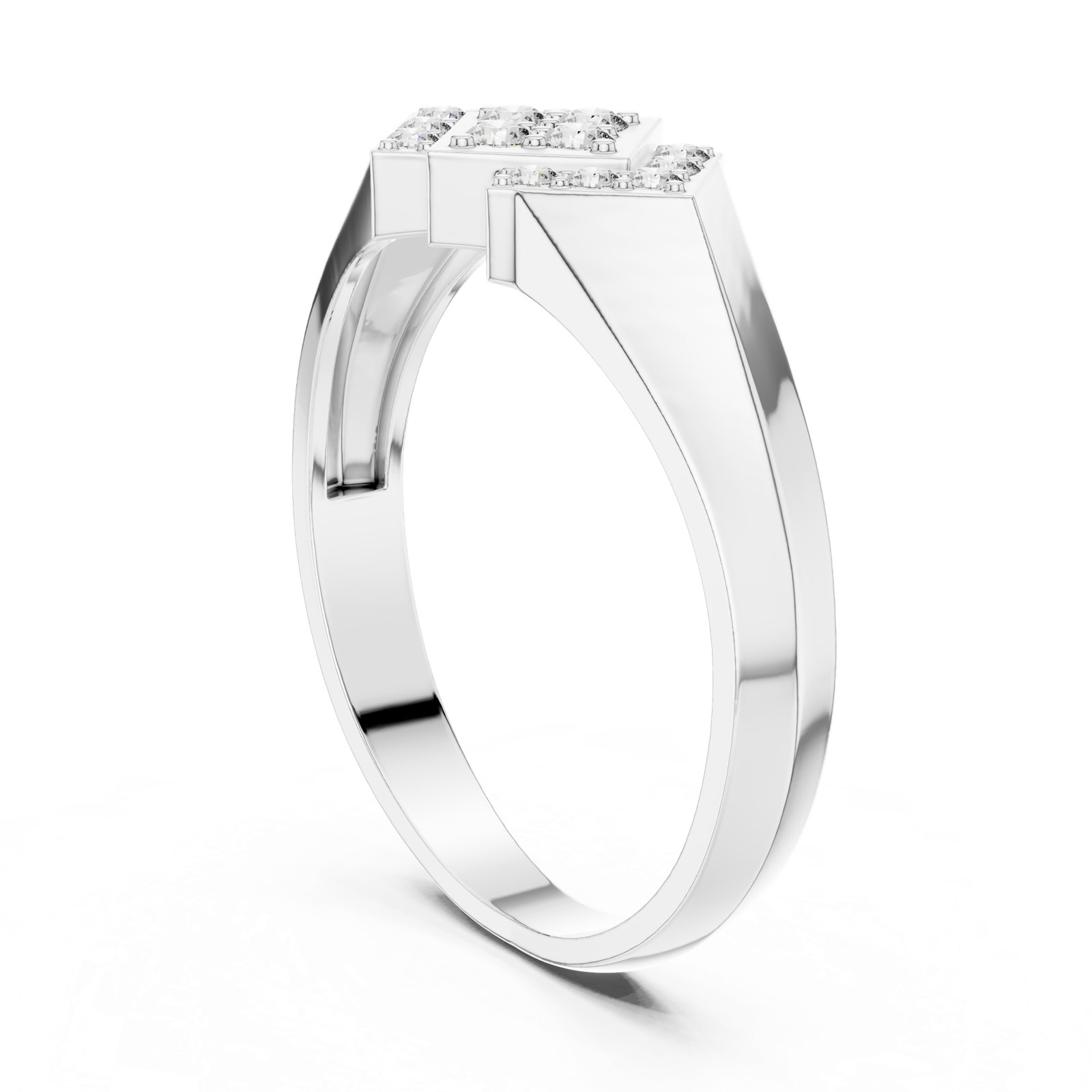 Gold Ring DR-6291, White Gold, view 1