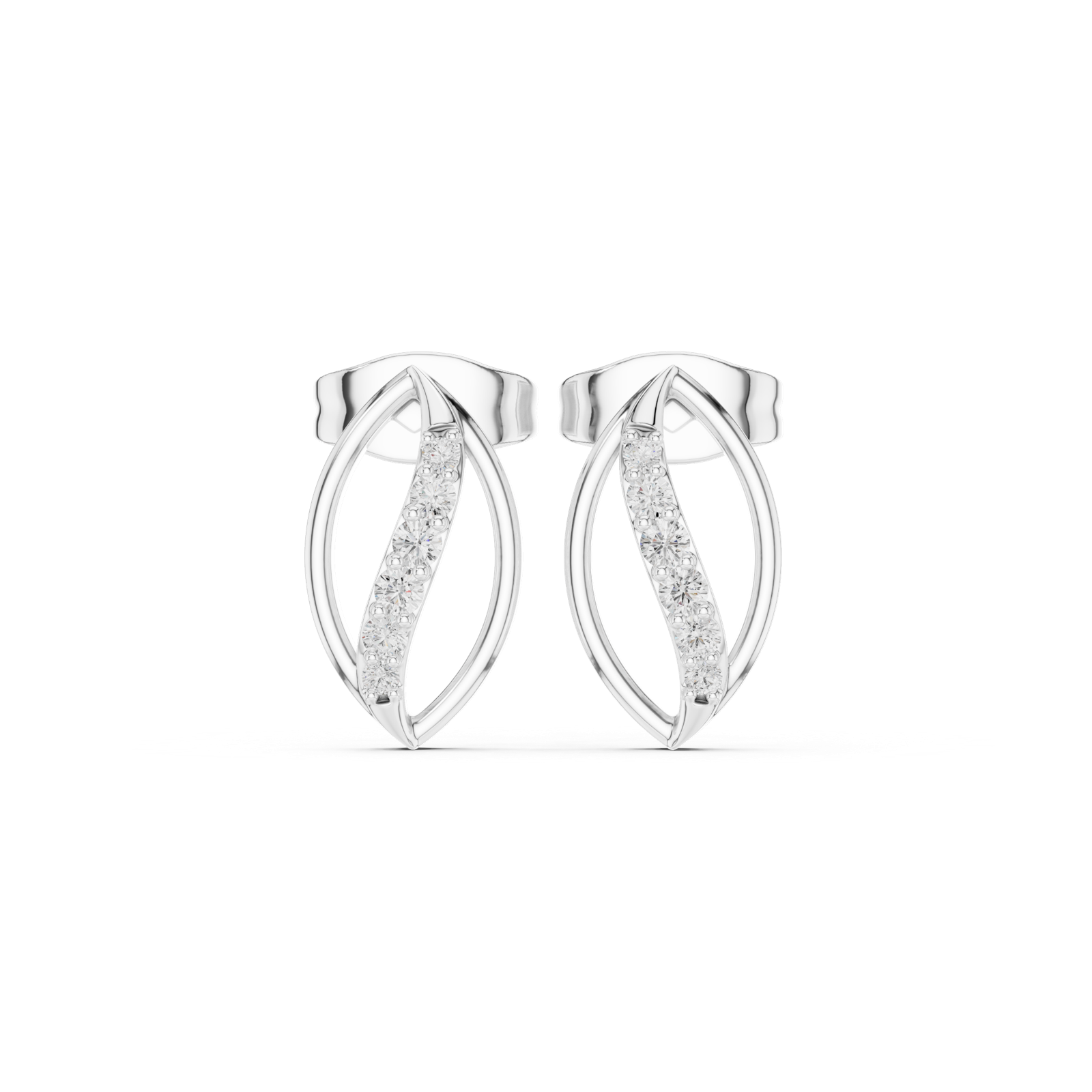 Gold Earrings SBER(26), White Gold