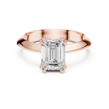 Gold Jewelry L36-8, Emerald center stone, Rose Gold, view 4