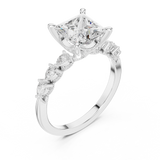 Gold Ring DDLR-1007, White Gold, view 2