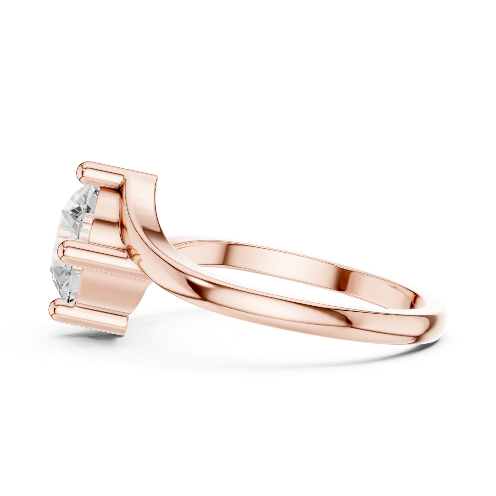Gold Ring DDLR-804, Rose Gold, view 3