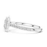 Gold Ring DDLR-118, Princess center stone, White Gold, view 3