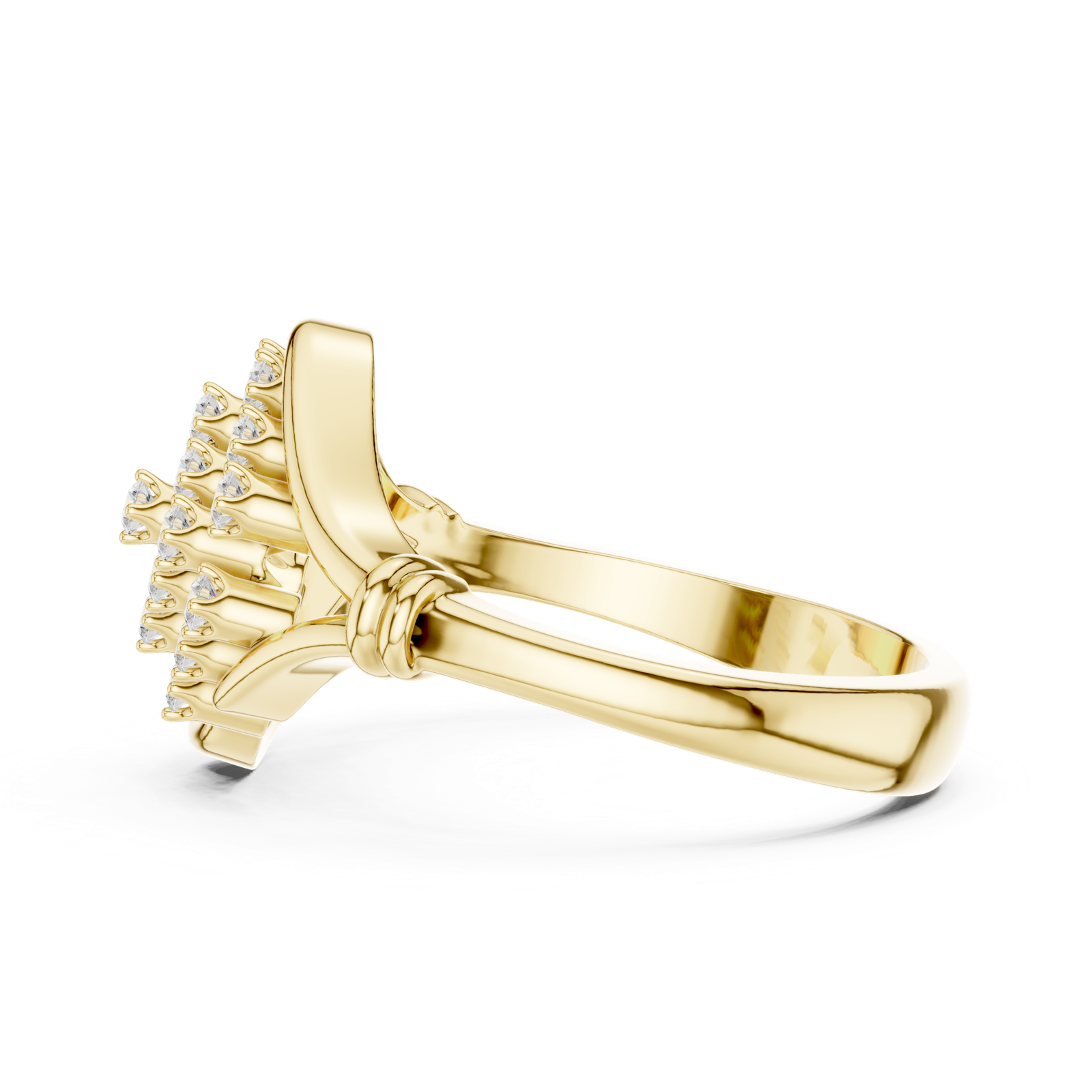 Gold Ring DDLR-760, Yellow Gold, view 3