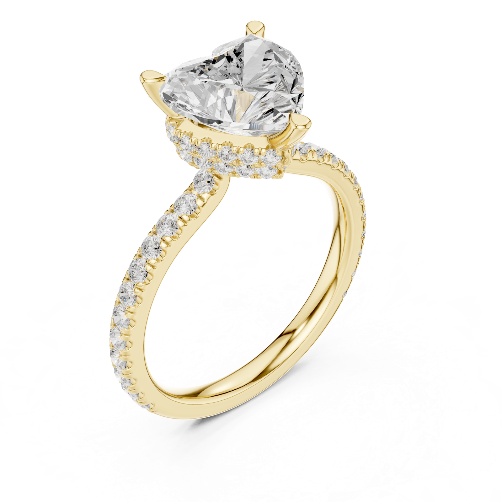 Gold Ring DDLR-1018, Yellow Gold, view 2