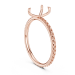 Gold Jewelry L36-15, Pear center stone, Rose Gold, view 1