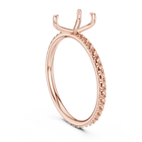 Gold Jewelry L36-15, Pear center stone, Rose Gold, view 1