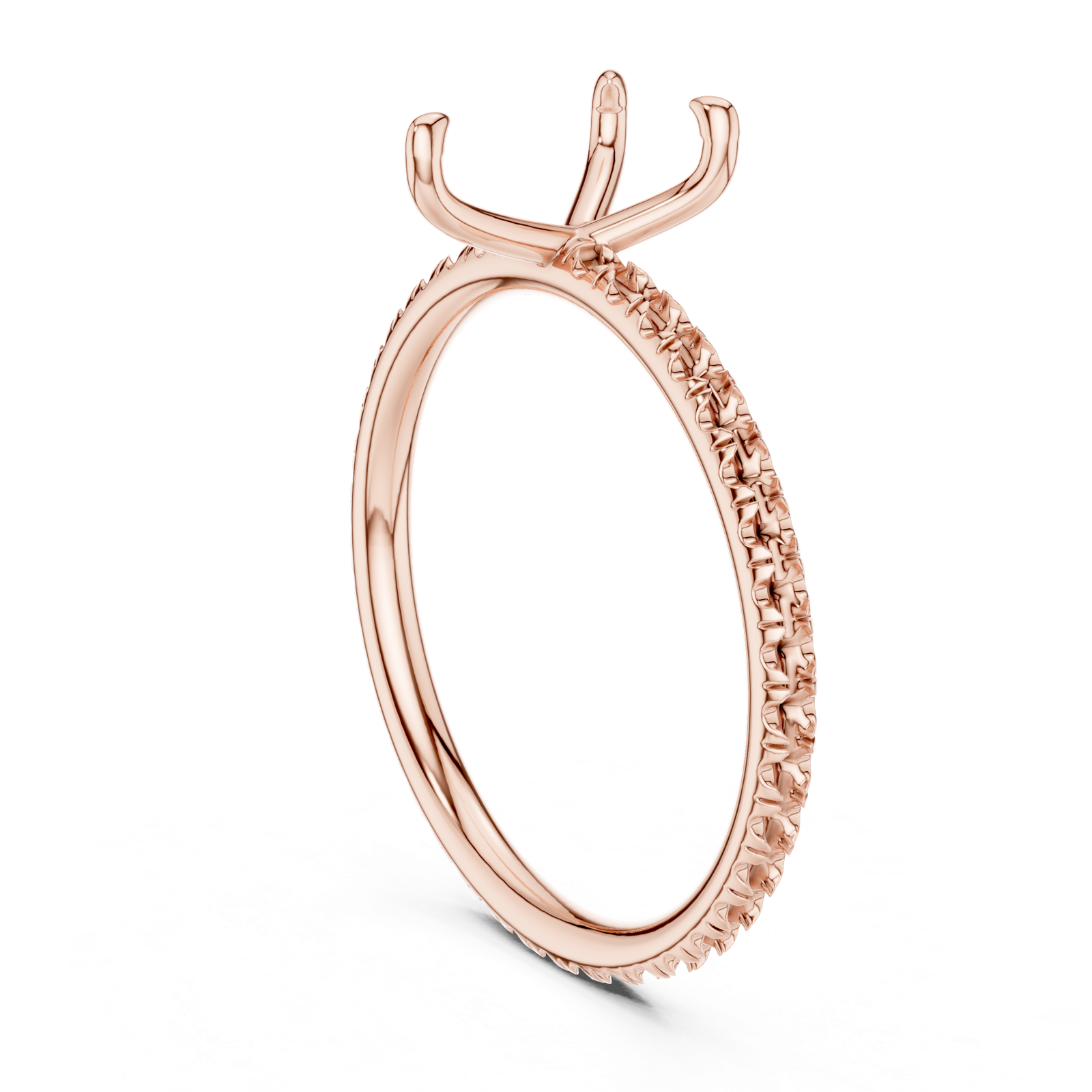 Gold Jewelry L36-15, Pear center stone, Rose Gold, view 1