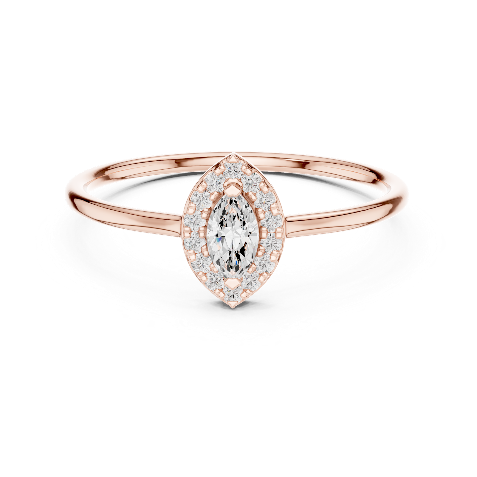 Gold Ring Ledis Ring, Rose Gold, view 4