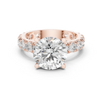 Gold Jewelry L35-63, Round center stone, Rose Gold