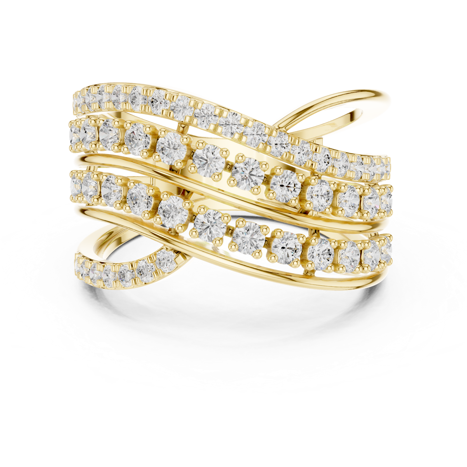Gold Ring DDLR-820, Yellow Gold, view 4