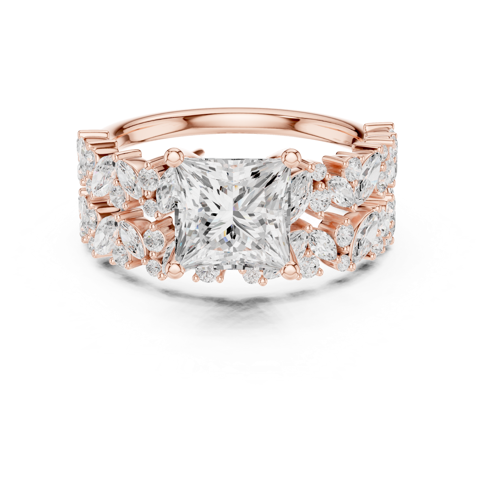 Gold Ring DDLR-945, Rose Gold, view 4
