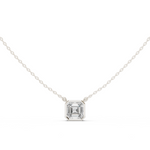 Gold Jewelry, Asscher center stone, White Gold