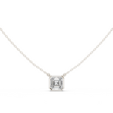 Gold Jewelry, Asscher center stone, White Gold