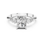Gold Jewelry L35-66, Radiant center stone, White Gold, view 4
