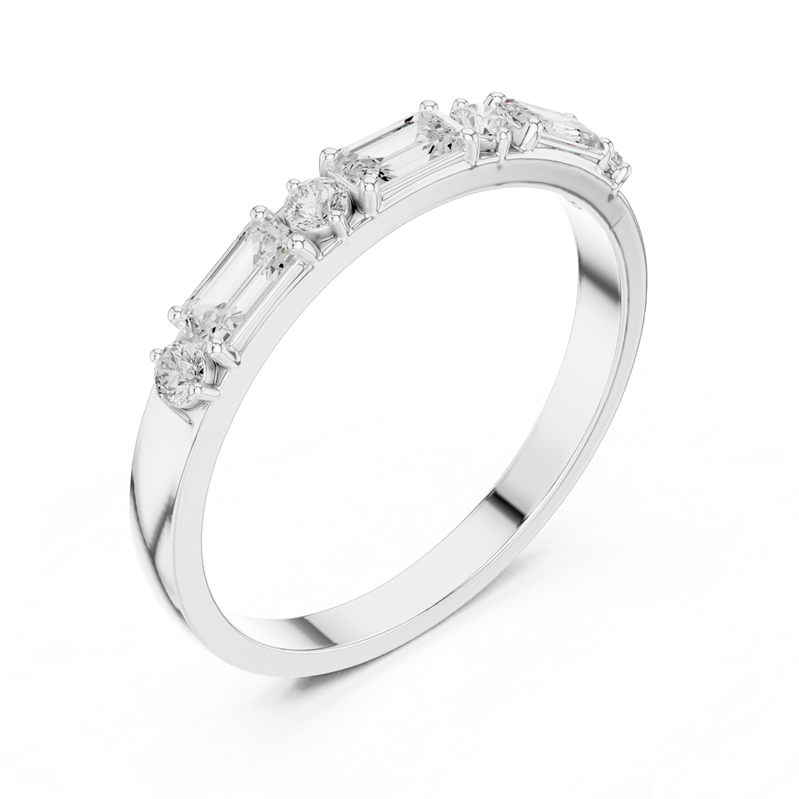 Gold Ring HLR-75, White Gold, view 2
