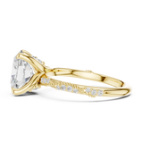 Gold Ring DDLR-167, Oval center stone, Yellow Gold, view 3
