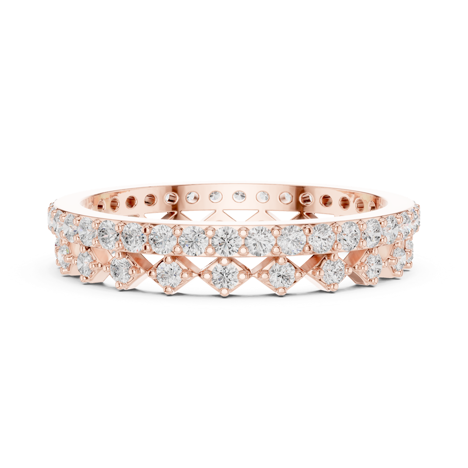 Gold Ring R41, Rose Gold, view 3