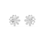 Gold Earrings 12-10022@E, White Gold