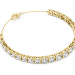 14K Solid Gold Lab Diamond Bracelet, Yellow Gold, view 2