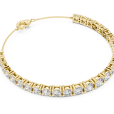 14K Solid Gold Lab Diamond Bracelet, Yellow Gold, view 2