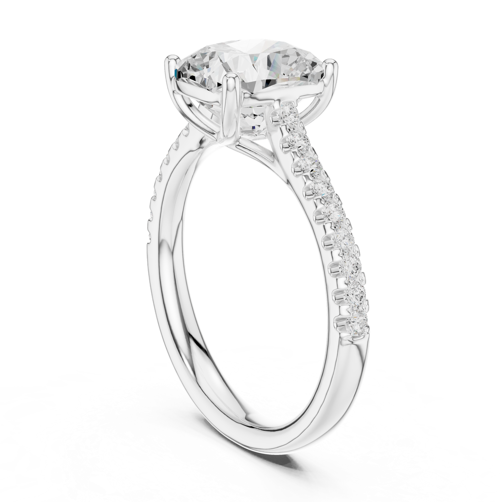 Gold Ring DDLR-728, White Gold, view 1