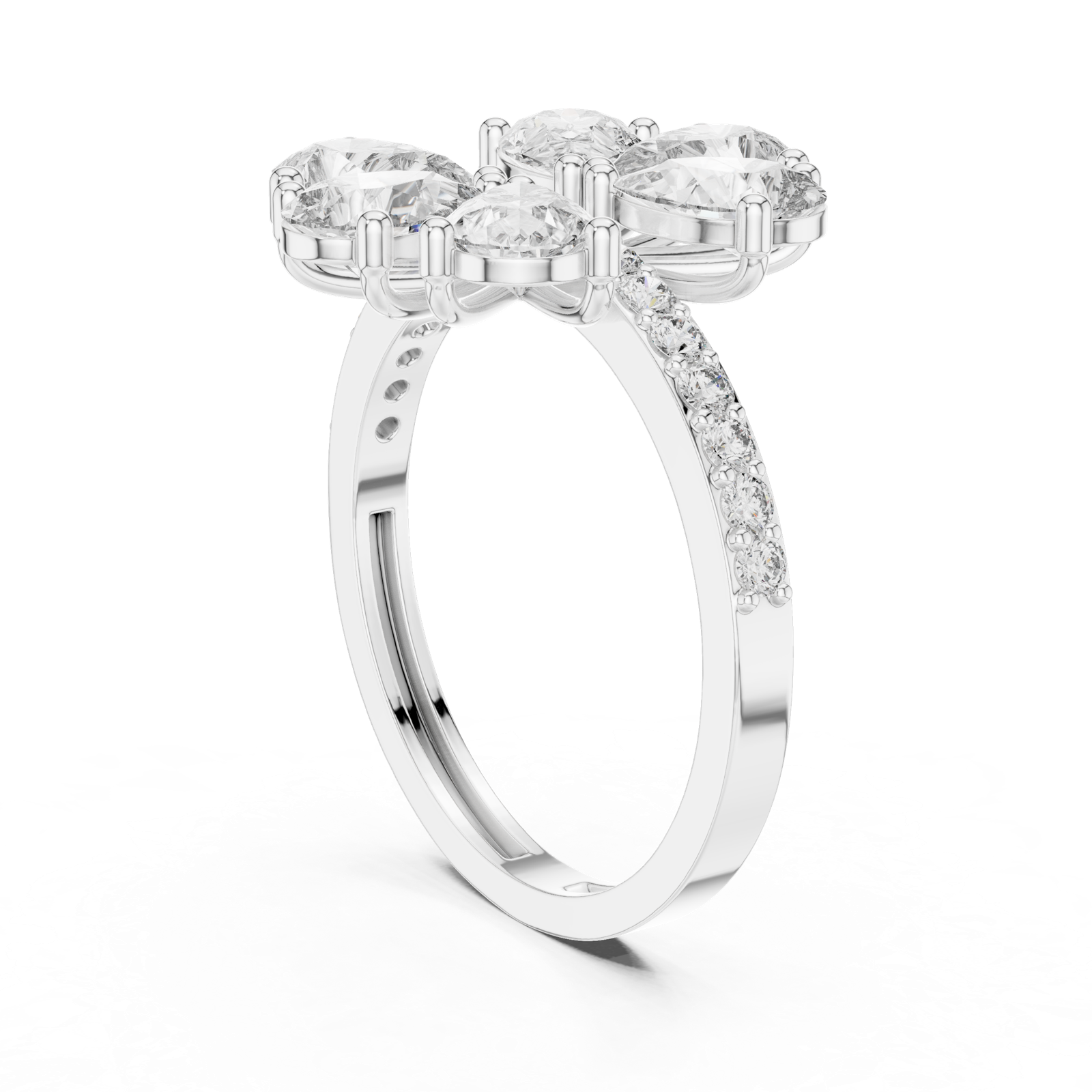 Gold Ring ALR-71, White Gold