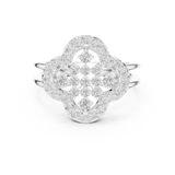 Gold Ring DDLR-459, White Gold, view 4