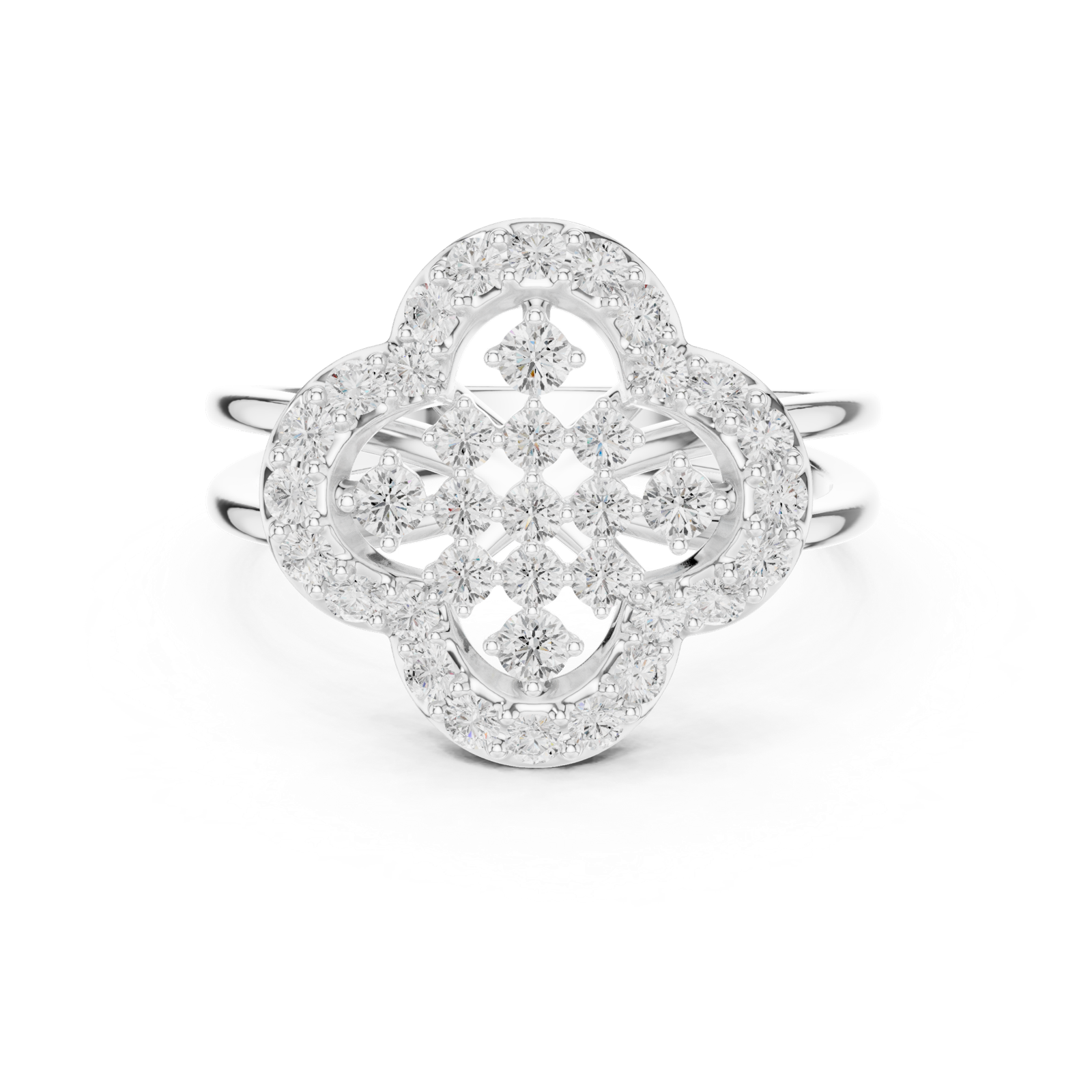 Gold Ring DDLR-459, White Gold, view 4