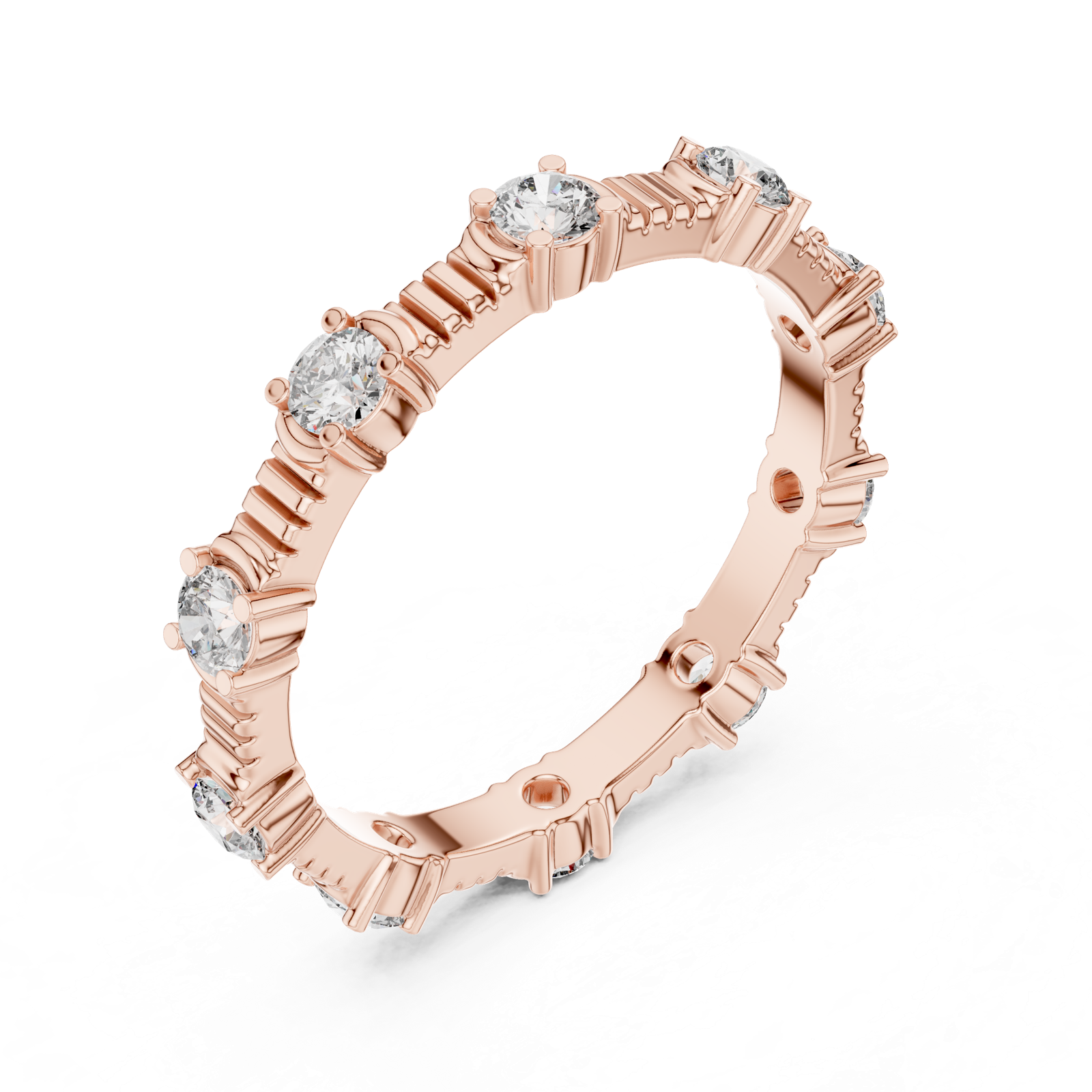 Gold Ring DDLR-236, Rose Gold, view 2
