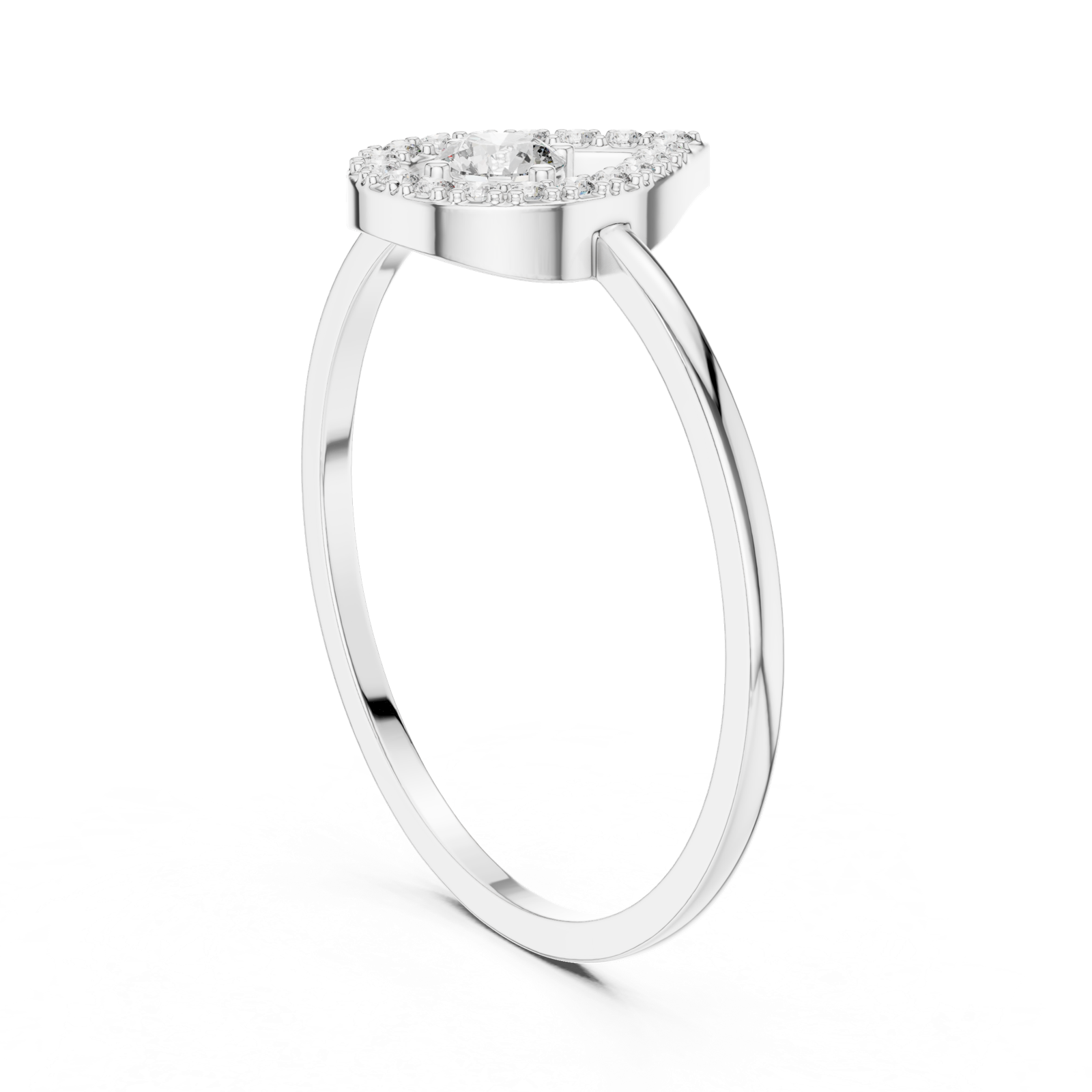 Gold Ring DR-6161, White Gold