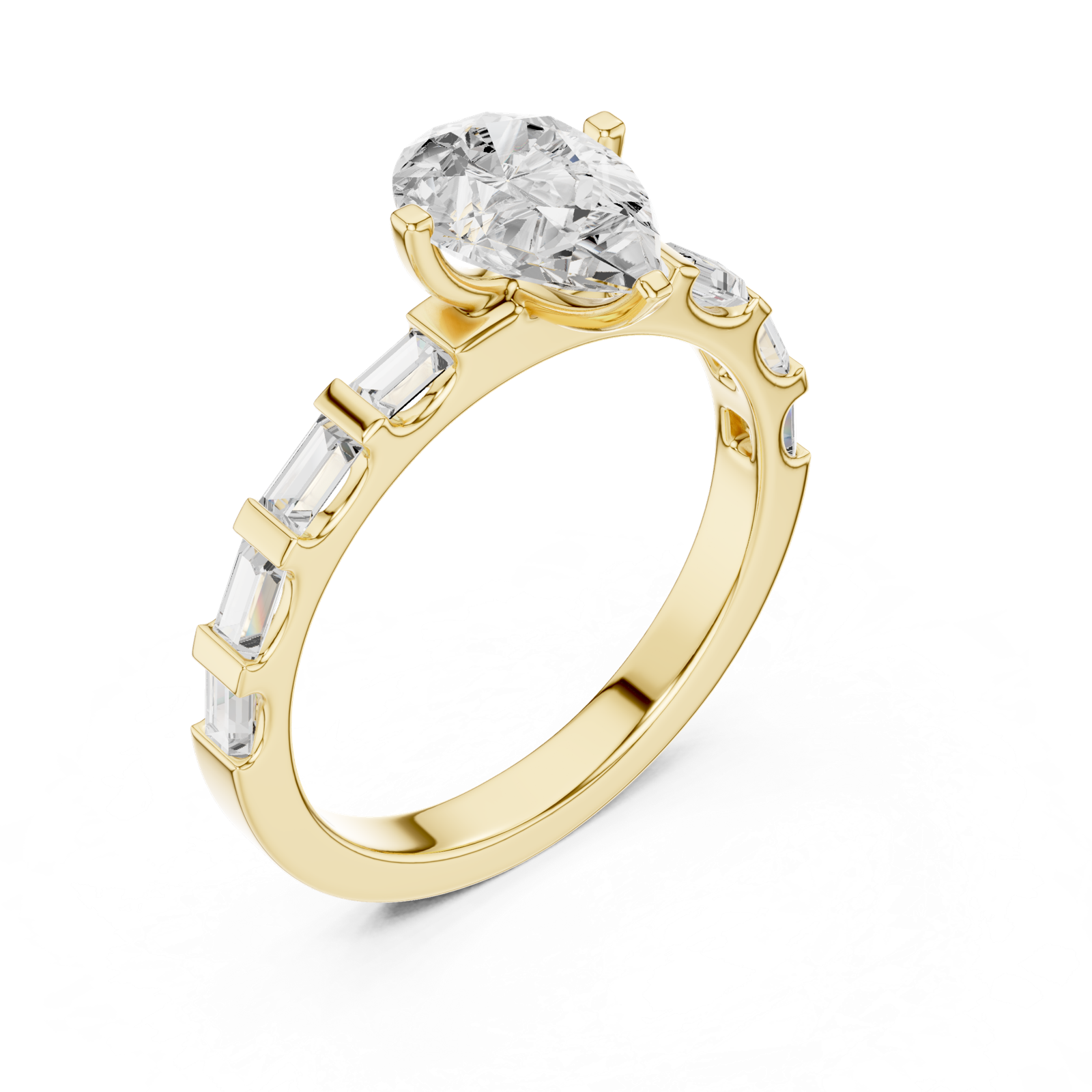 Gold Ring DDLR-1095, Yellow Gold, view 2