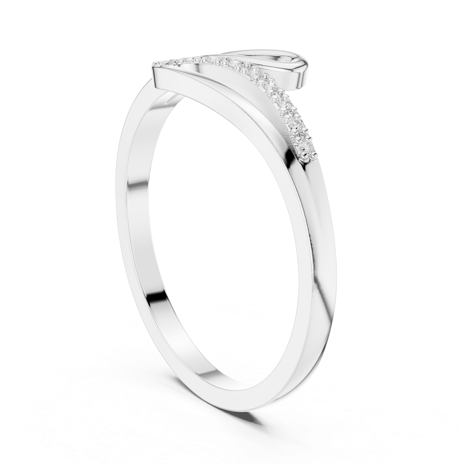Gold Ring DDLR-476, White Gold