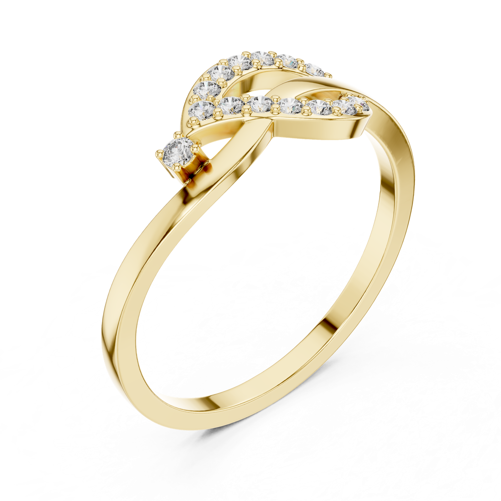 Gold Ring DR-6298, Yellow Gold, view 2