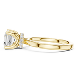 Gold Ring DDLR-176, Asscher center stone, Yellow Gold, view 3