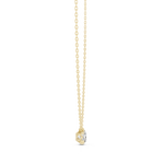 14K Solid Gold Lab Diamond Solitaire Pendant Necklace, Yellow Gold, view 3