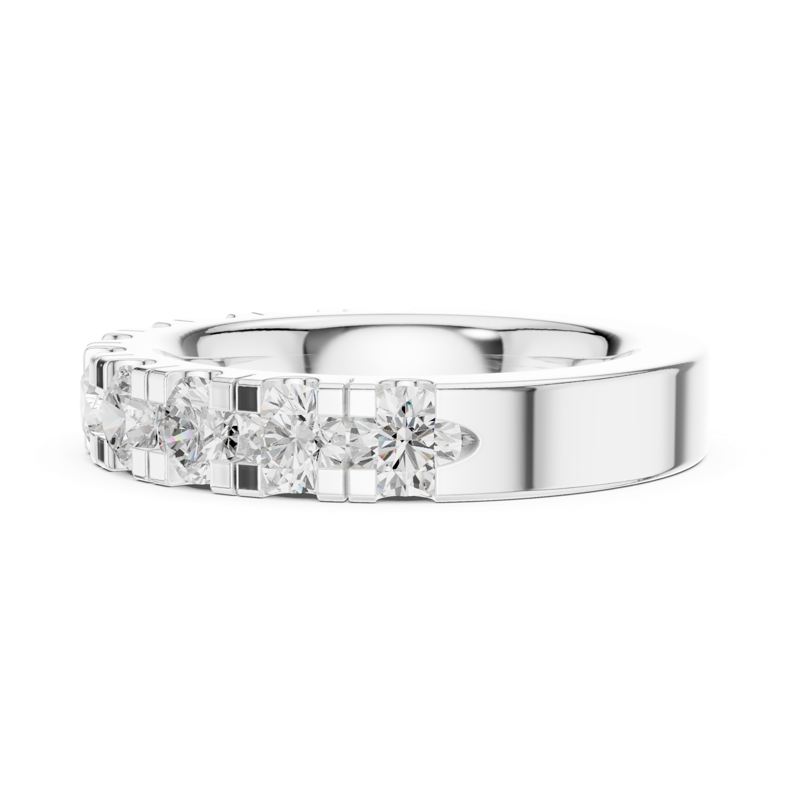 Gold Ring DDLR-601, White Gold, view 3