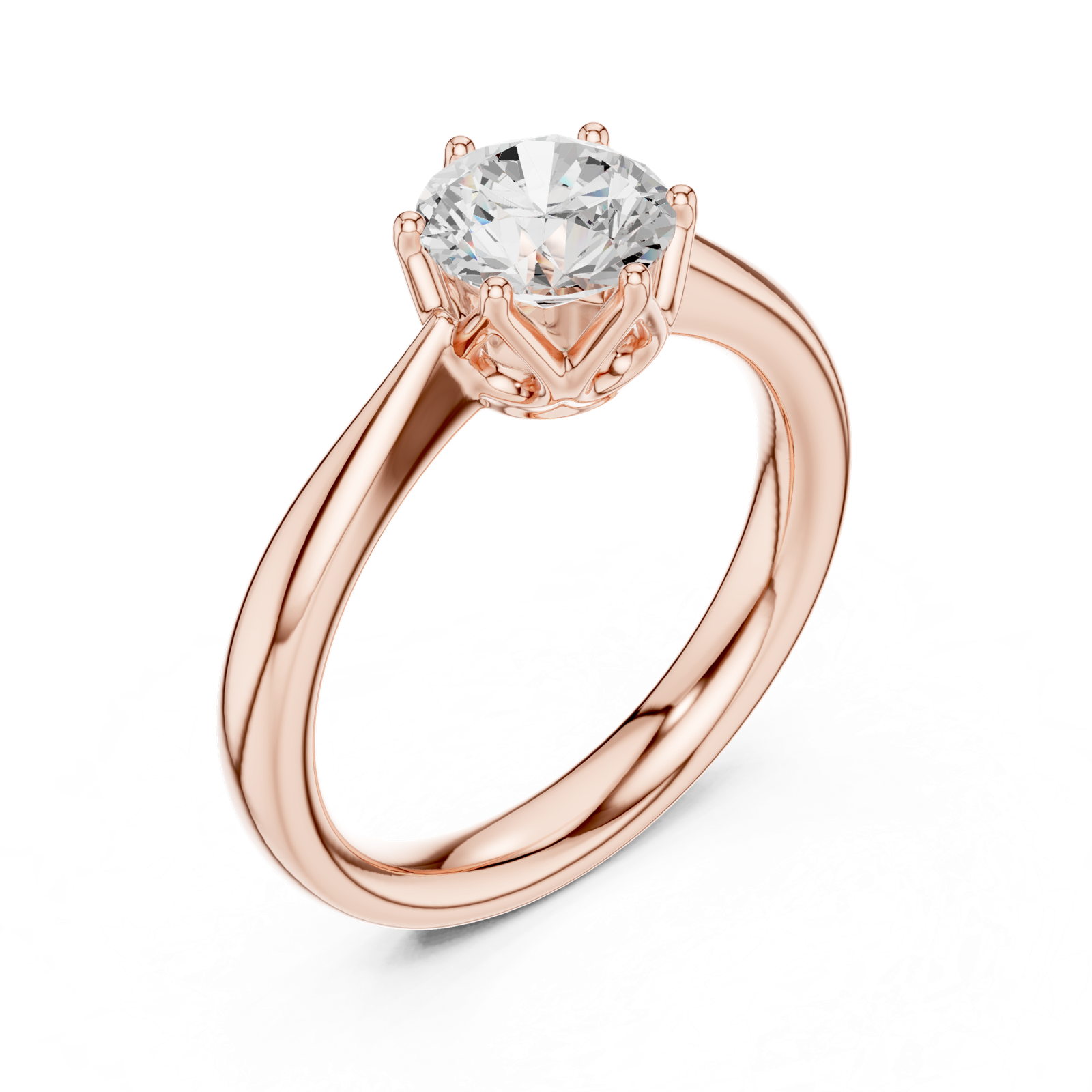 Gold Ring DDLR-561, Rose Gold, view 2