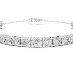 14K Solid Gold Lab Diamond Bracelet, White Gold, view 4