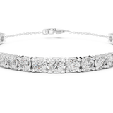 14K Solid Gold Lab Diamond Bracelet, White Gold, view 4