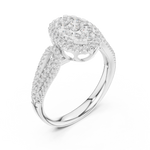 Gold Ring DDLR-758, White Gold, view 2