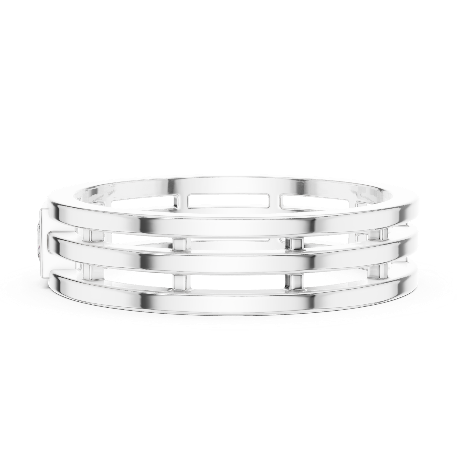 Gold Ring AGR-1, White Gold, view 3