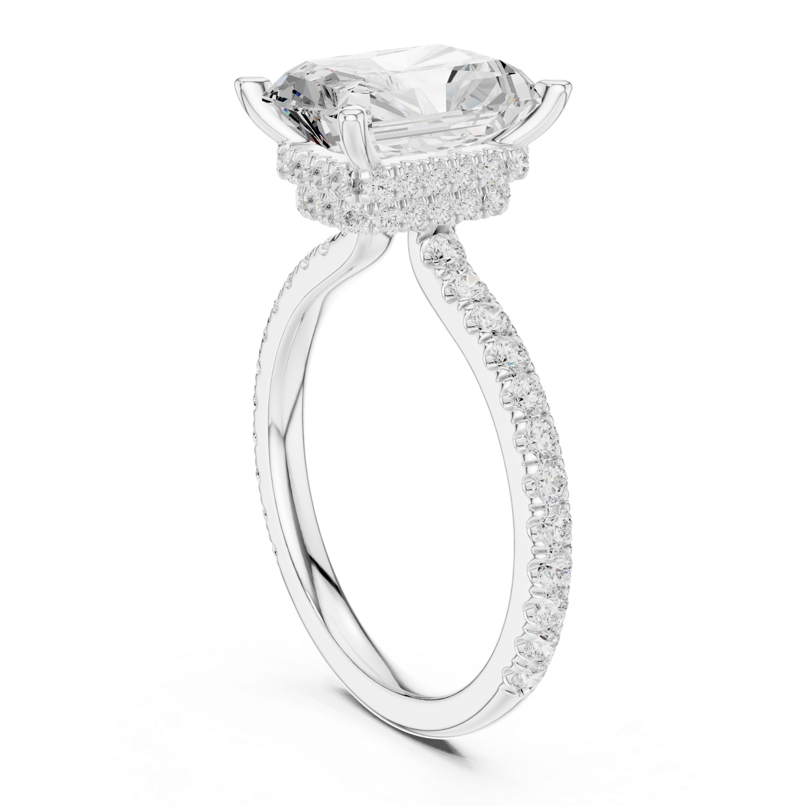 Gold Ring DDLR-1019, White Gold