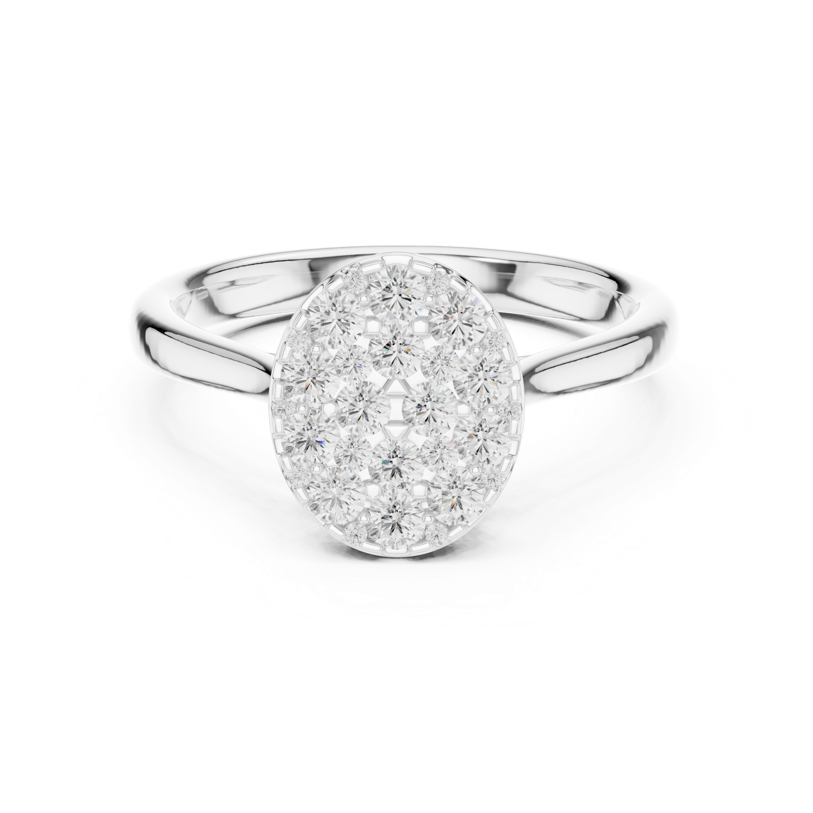 Gold Ring DDLR-782, White Gold, view 4