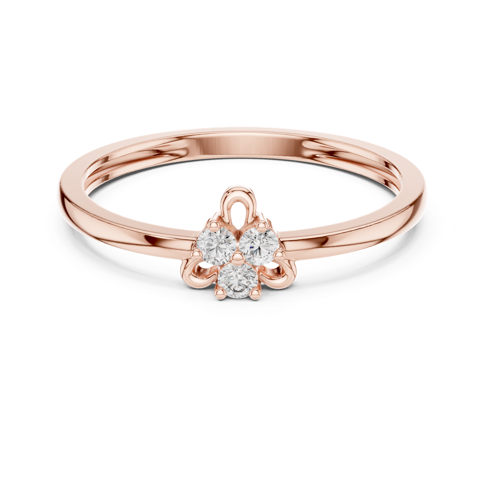 Gold Ring LR-01 (92), Rose Gold, view 4