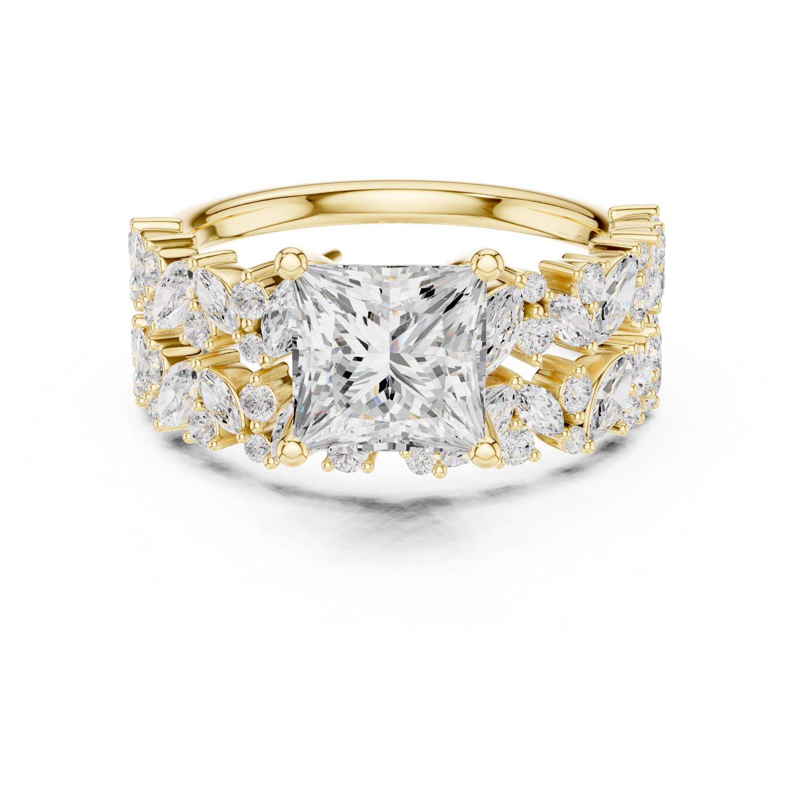 Gold Ring DDLR-945, Yellow Gold, view 4