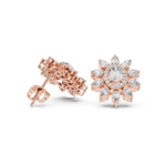 Gold Earrings AGDER-270, Rose Gold, view 1