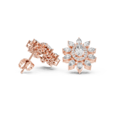 Gold Earrings AGDER-270, Rose Gold, view 1