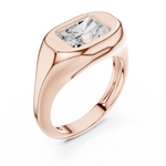 Gold Jewelry L36-4, Radiant center stone, Rose Gold, view 2